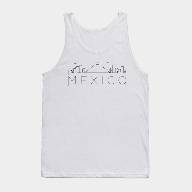 Mexico Minimal Skyline Tank Top by kursatunsal